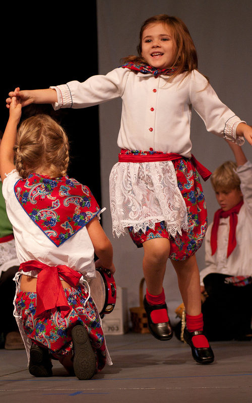 Folk dancing children photo